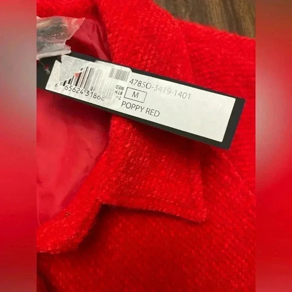Tribal Jacket Poppy Red Boutique Brand Classic Preppy Lined Button Closure NWT - Picture 4 of 16
